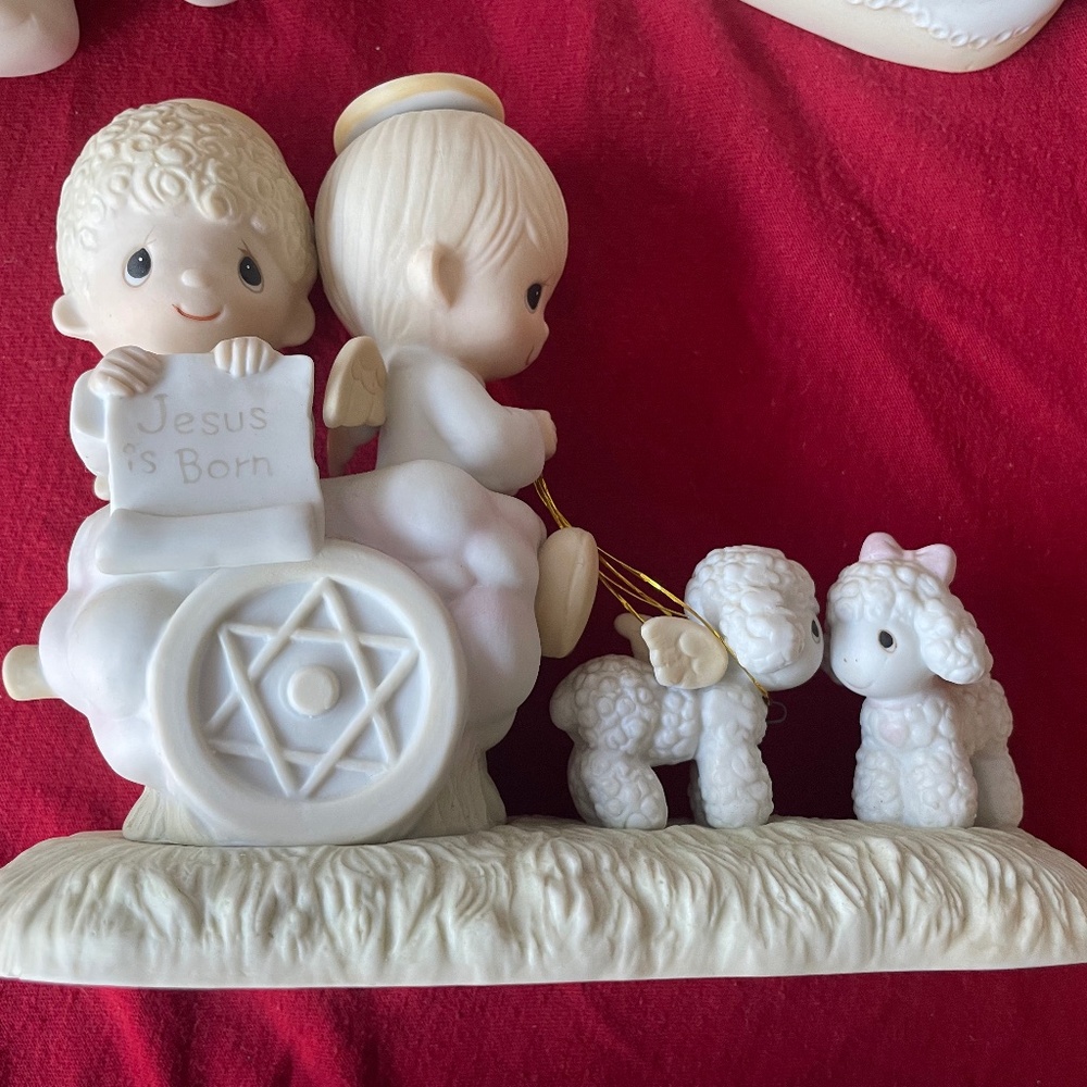Vintage Precious Moments Figurine - "Jesus Is Born" - RARE - Suspended 1984